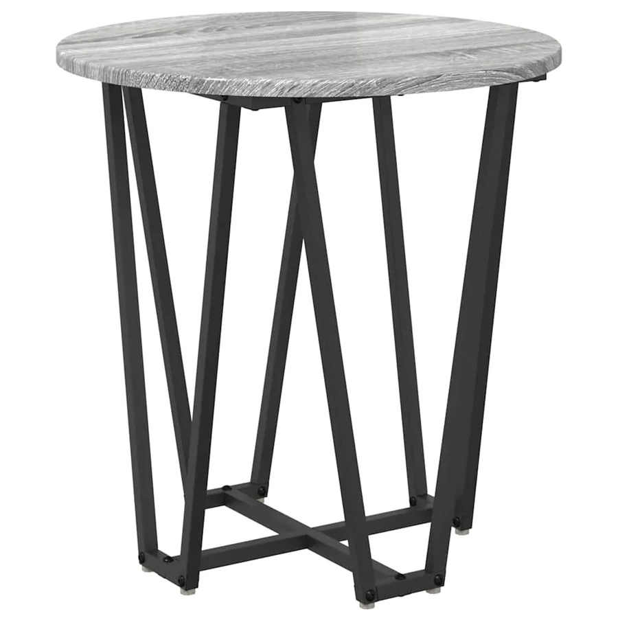 Ensemble de tables d'appoint 2 pcs Gris Sonoma et noir - 5
