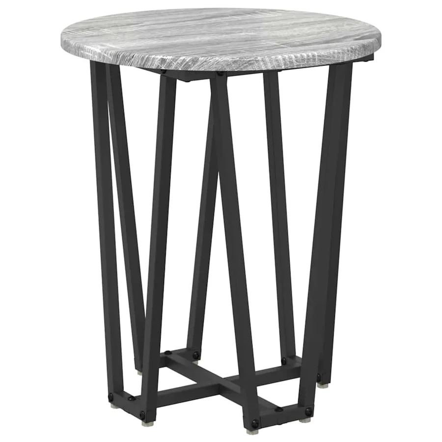 Ensemble de tables d'appoint 2 pcs Gris Sonoma et noir - 6