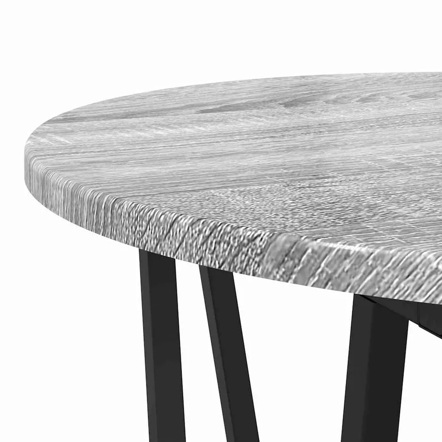 Ensemble de tables d'appoint 2 pcs Gris Sonoma et noir - 7