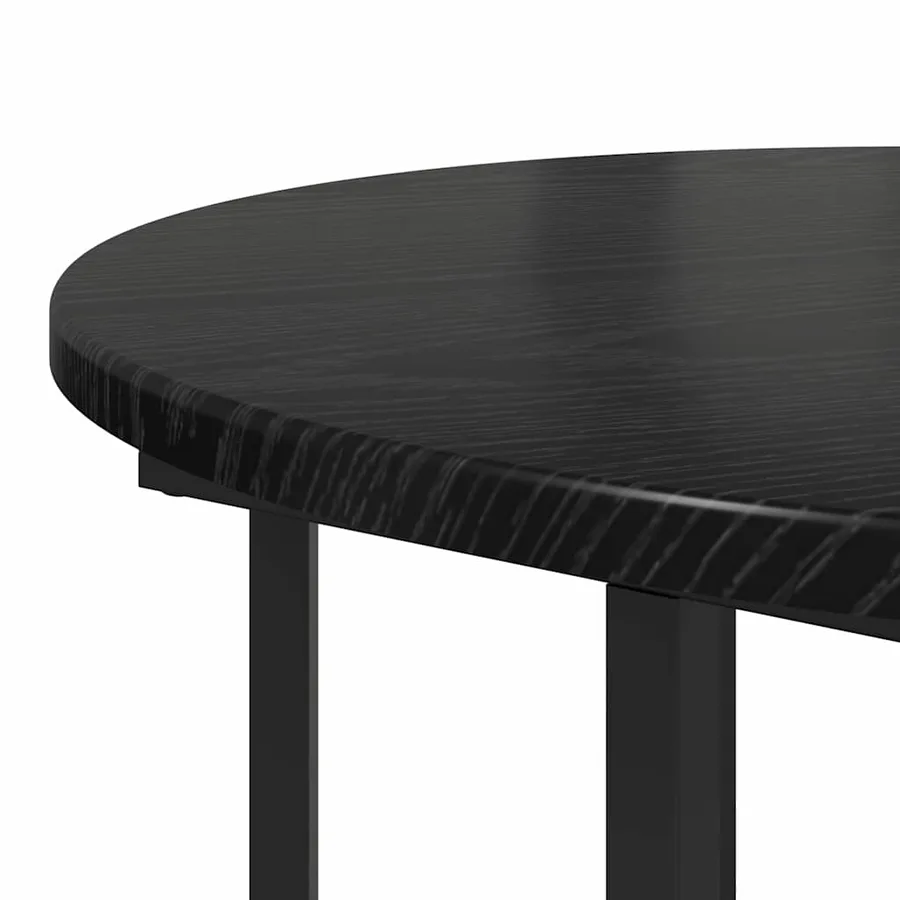 Ensemble de tables d'appoint avec étagère 2 pcs Chêne noir - 7