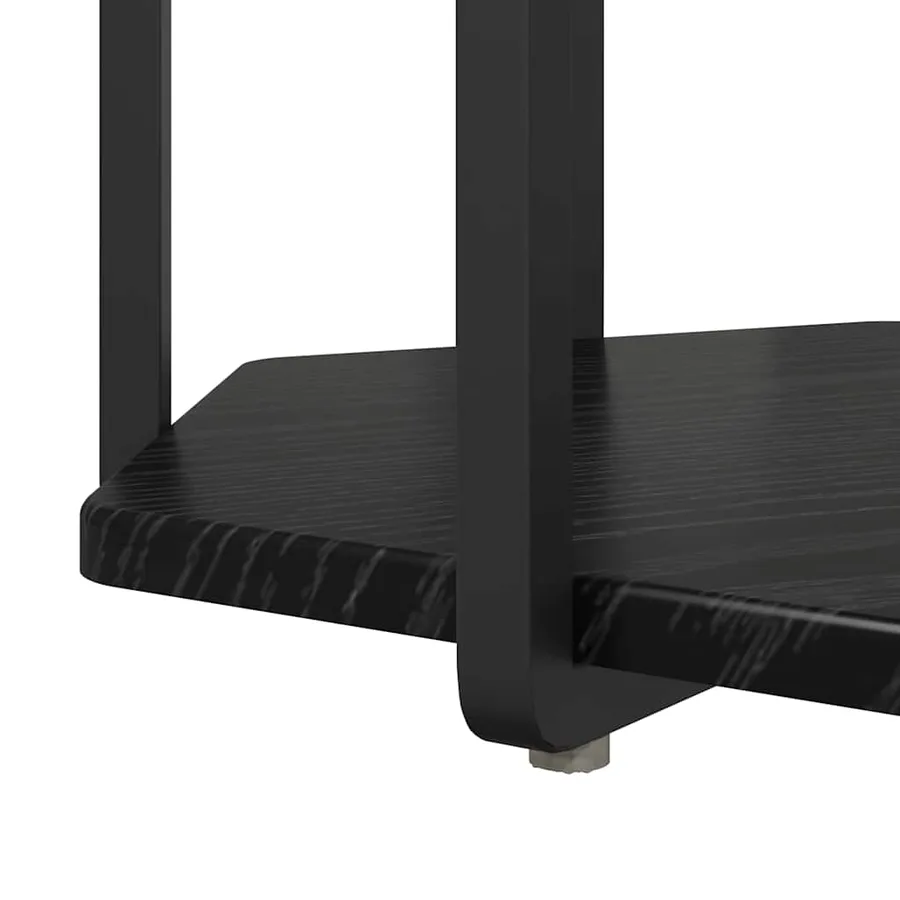 Ensemble de tables d'appoint avec étagère 2 pcs Chêne noir - 8