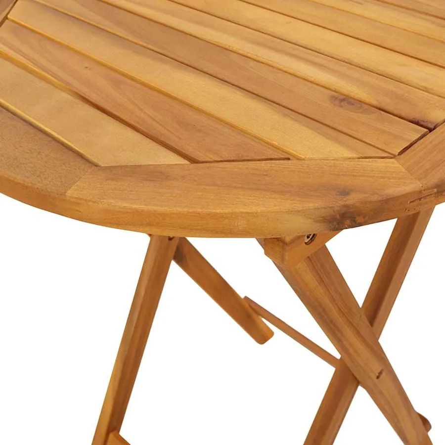 Ensemble bistro de jardin 3 pcs Marron Bois d'Acacia Massif - 12