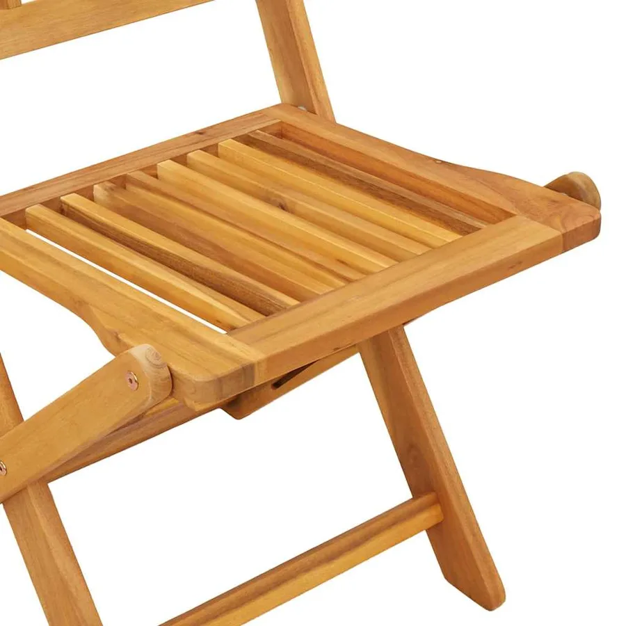 Ensemble bistro de jardin 3 pcs Marron Bois d'Acacia Massif - 8