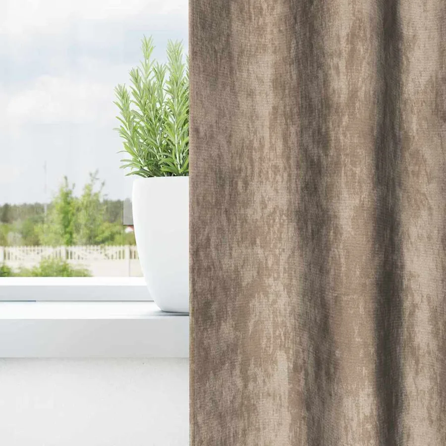 Rideaux en velours 2 pcs Champagne 260 x 140 cm Velours - 3