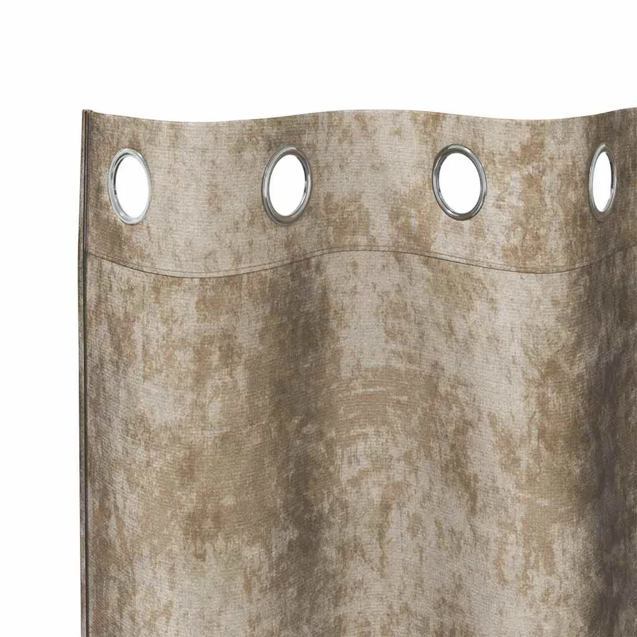 Rideaux en velours 2 pcs Champagne 260 x 140 cm Velours - 5