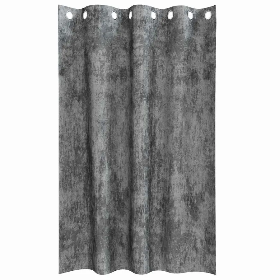 Rideaux en velours 2 pcs Gris 175 x 140 cm Velours - 4