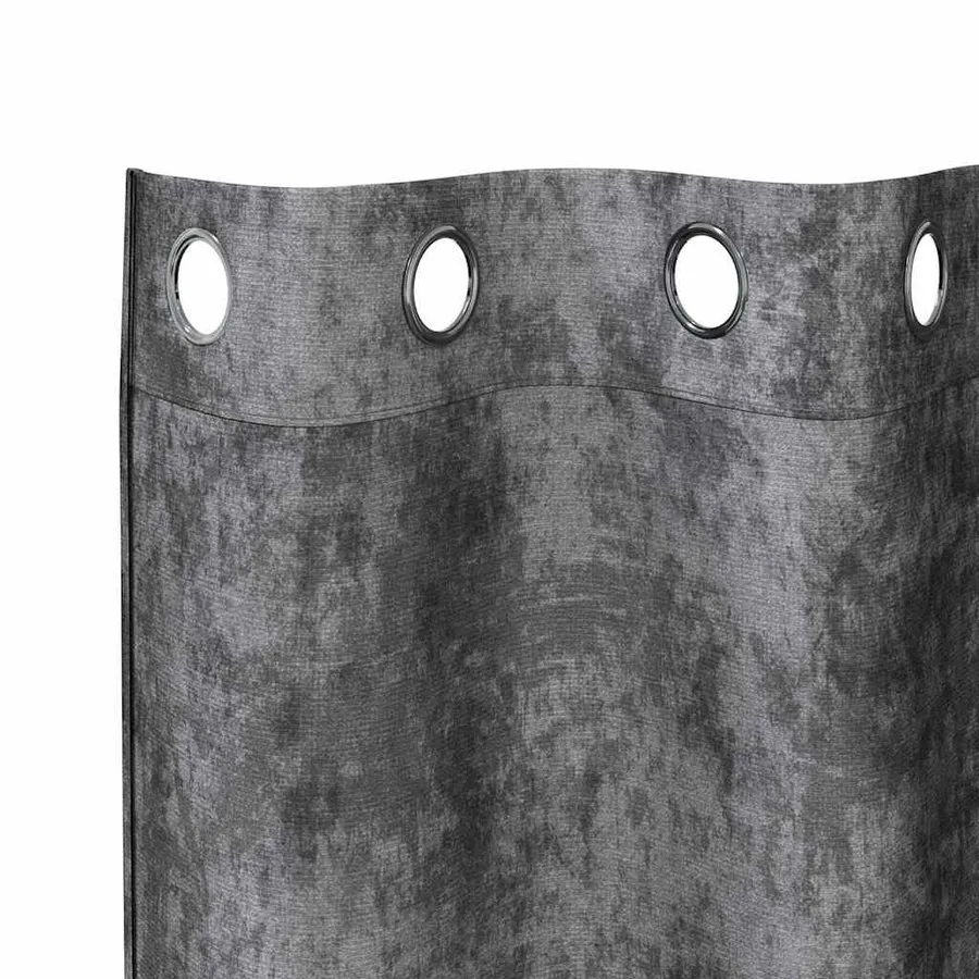 Rideaux en velours 2 pcs Gris 175 x 140 cm Velours - 5