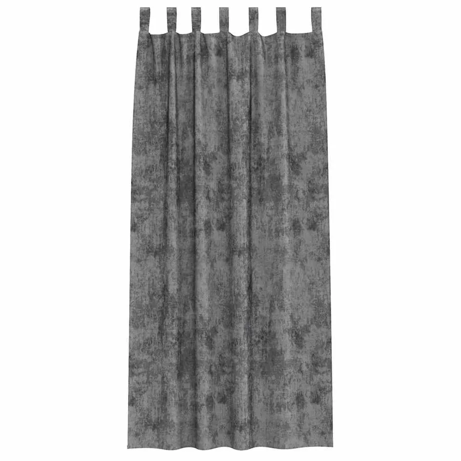 Rideaux en velours 2 pcs Gris 245 x 140 cm Velours - 4