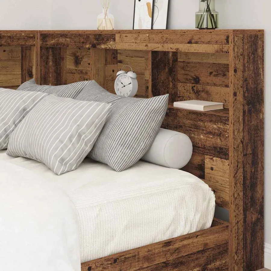 Tête de lit de rangement Bois Ancien 207,5 x 137,5 x 76,5 cm - 4