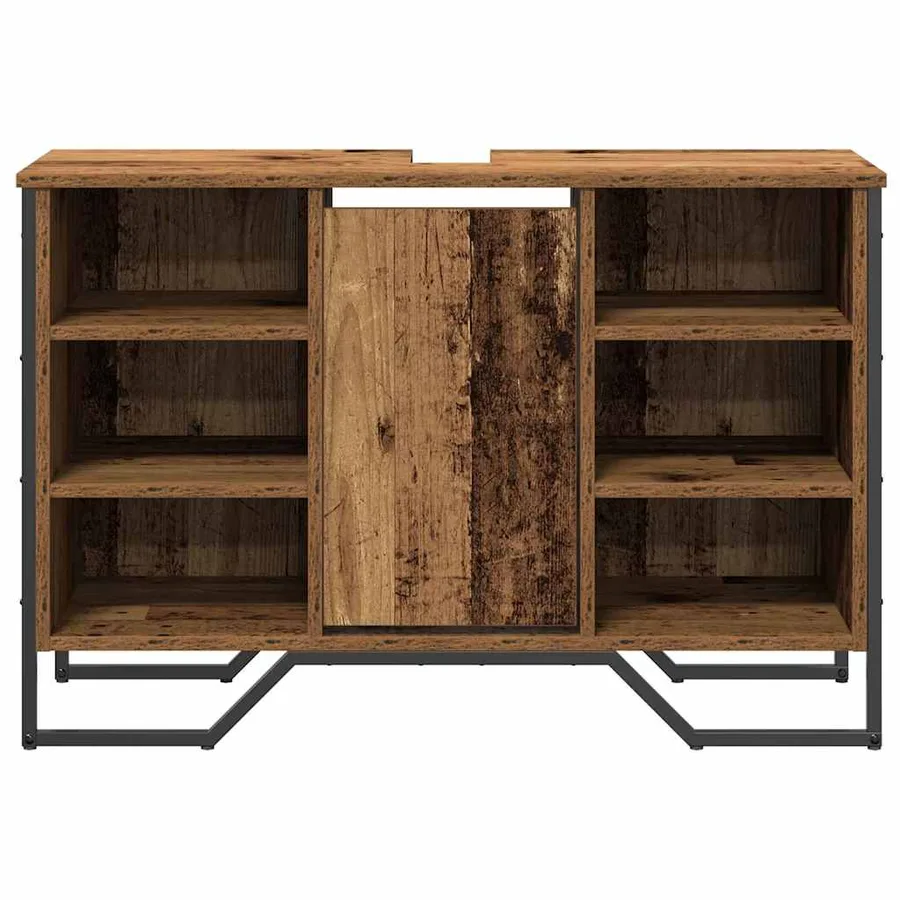 Meuble de Lavabo de Salle de Bain Bois Ancien 91 x 35 x 60 cm - 5