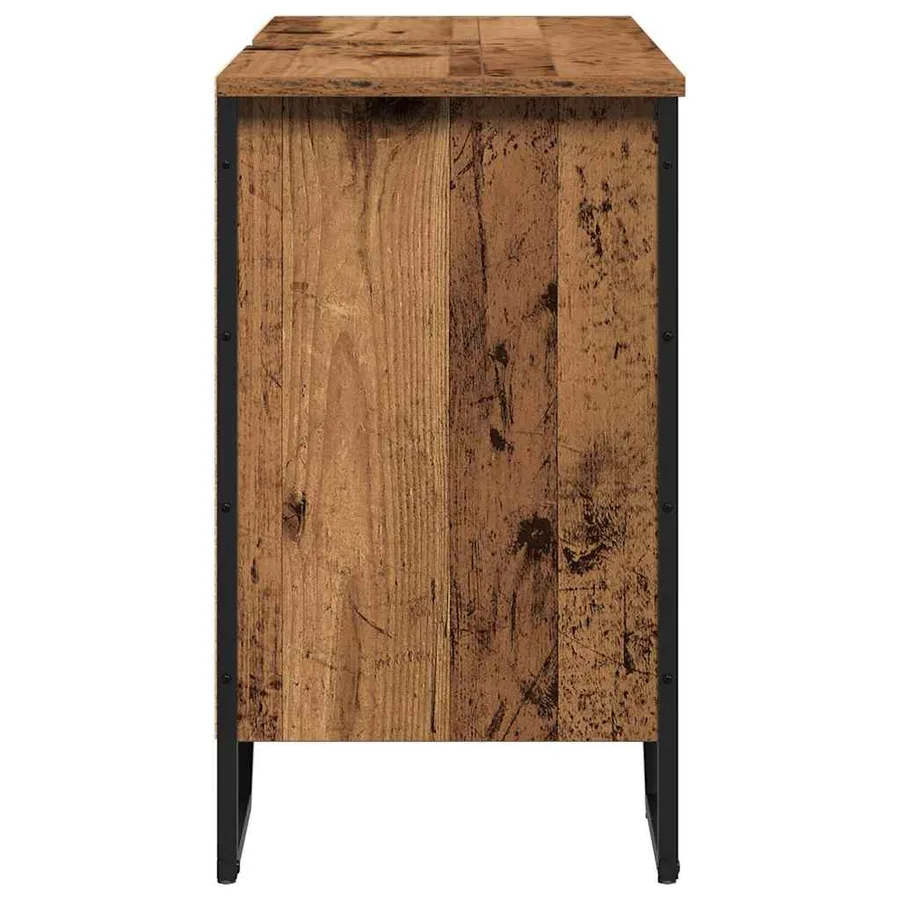 Meuble de Lavabo de Salle de Bain Bois Ancien 91 x 35 x 60 cm - 6