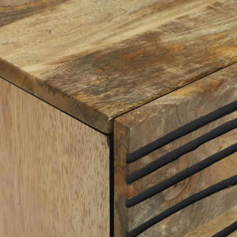 Table de chevet 2 pcs Naturel 40 x 33 x 46 cm Bois d'ingénierie - 7