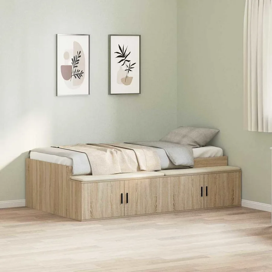 Cadre de lit Chêne Sonoma 70 x 190 cm Bois d'ingénierie