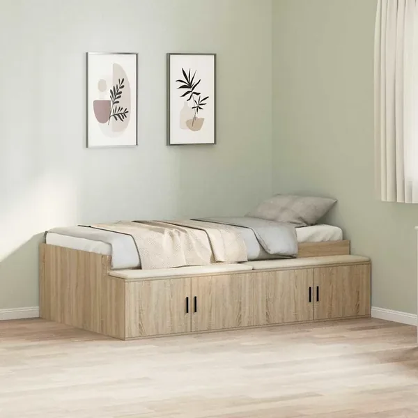 Cadre de lit Chêne Sonoma 70 x 190 cm Bois d'ingénierie