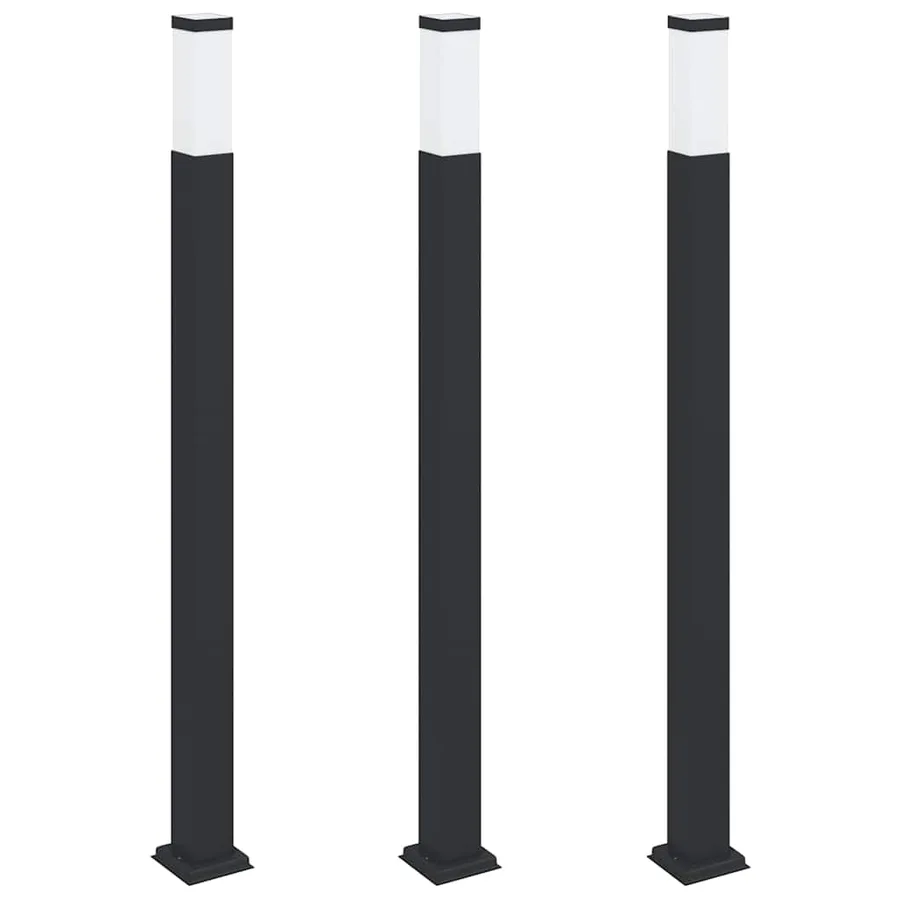 Borne lumineuse lot de 3 110 cm noire IP44 - 2