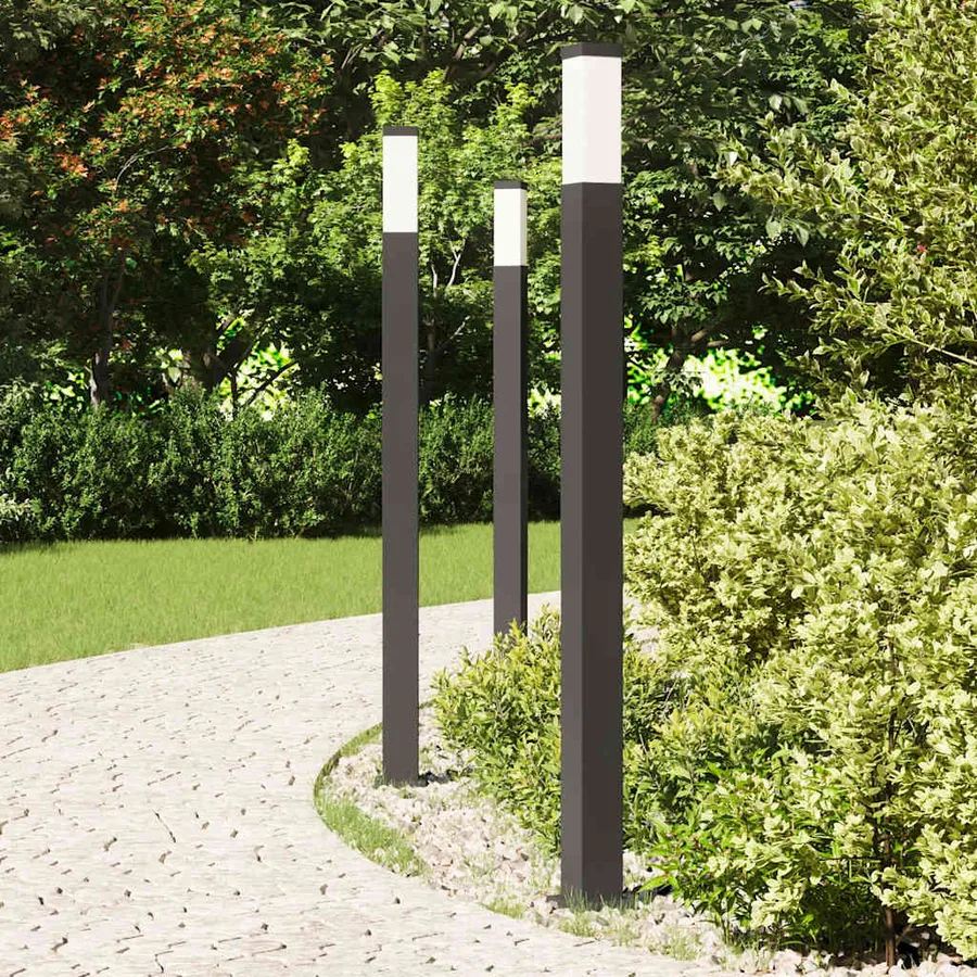 Borne lumineuse lot de 3 110 cm noire IP44 - 3