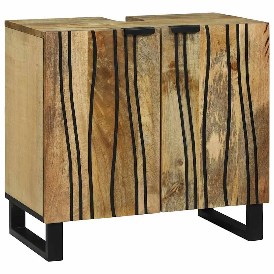 Ensemble de mobilier de salle de bain avec tiroir 3 pcs Marron - 3