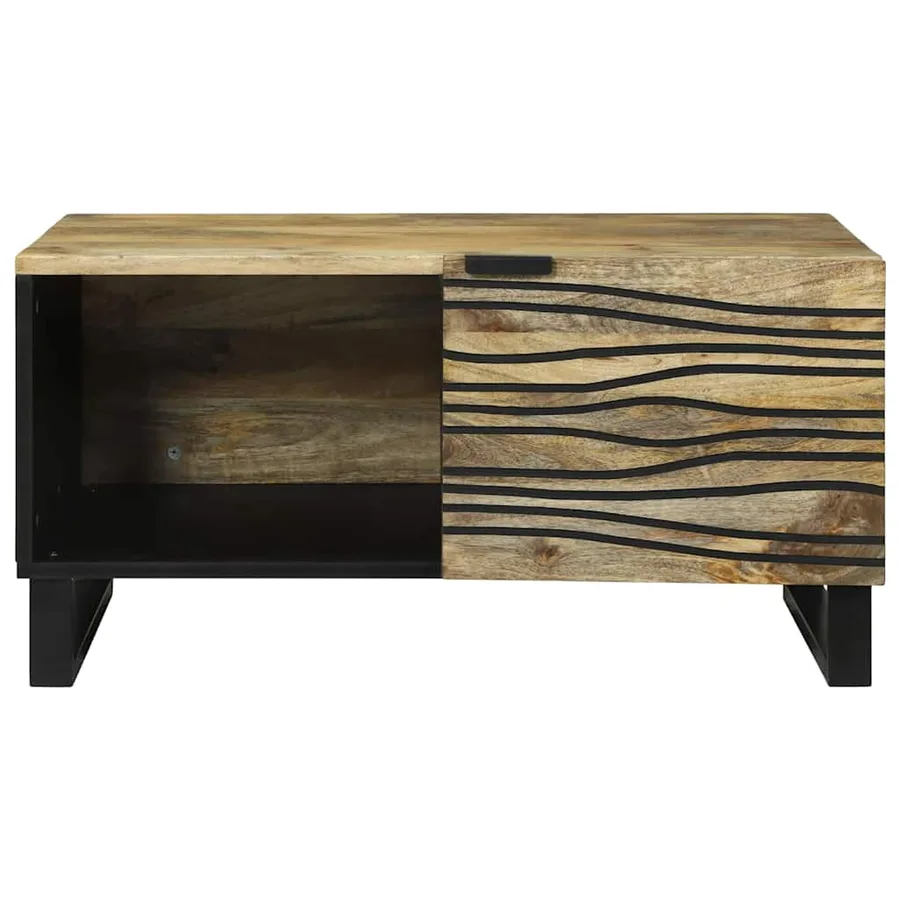 Table basse Naturel 80 x 50 x 40 cm Bois d'ingénierie - 3
