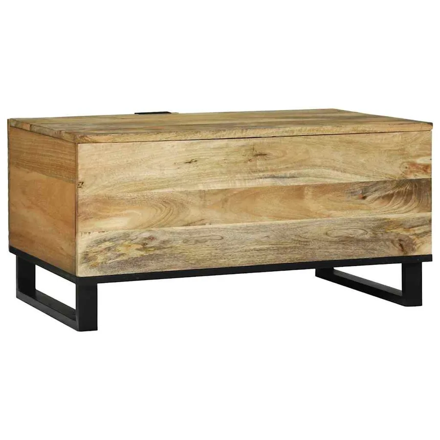 Table basse Naturel 80 x 50 x 40 cm Bois d'ingénierie - 5