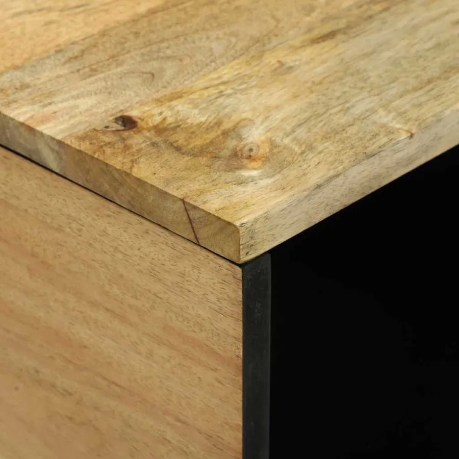 Table basse Naturel 80 x 50 x 40 cm Bois d'ingénierie - 6