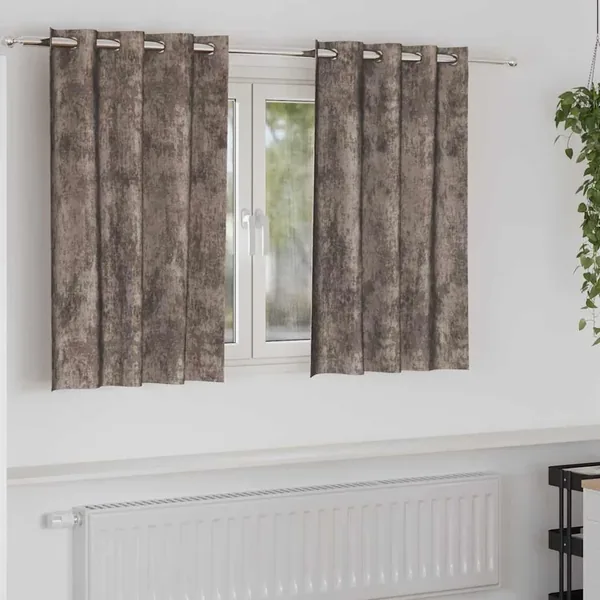 Rideaux en velours 2 pcs Cappuccino 140 x 140 cm Velours