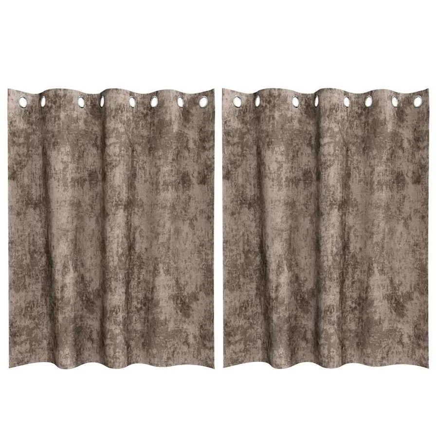Rideaux en velours 2 pcs Cappuccino 140 x 140 cm Velours - 2