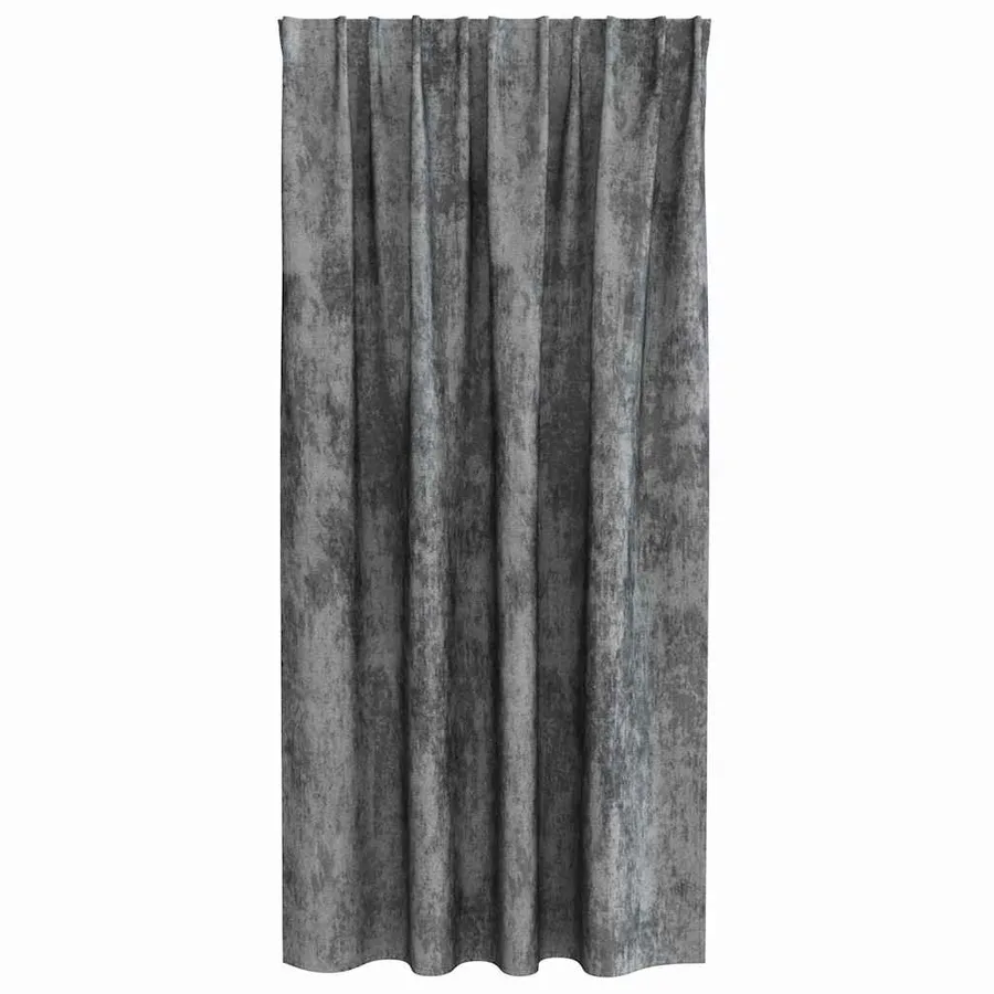 Rideaux en velours 2 pcs Gris 175 x 140 cm Velours - 4