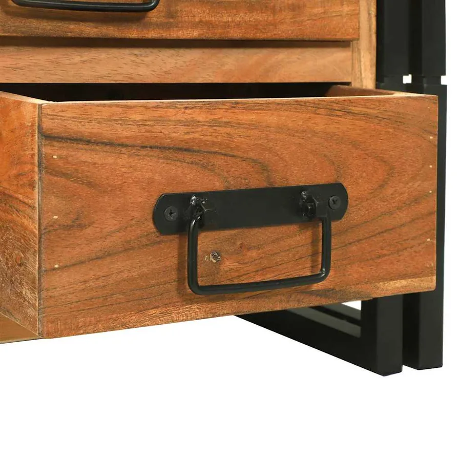 Table basse Marron 90 x 50 x 38 cm Bois d'Acacia Massif - 10