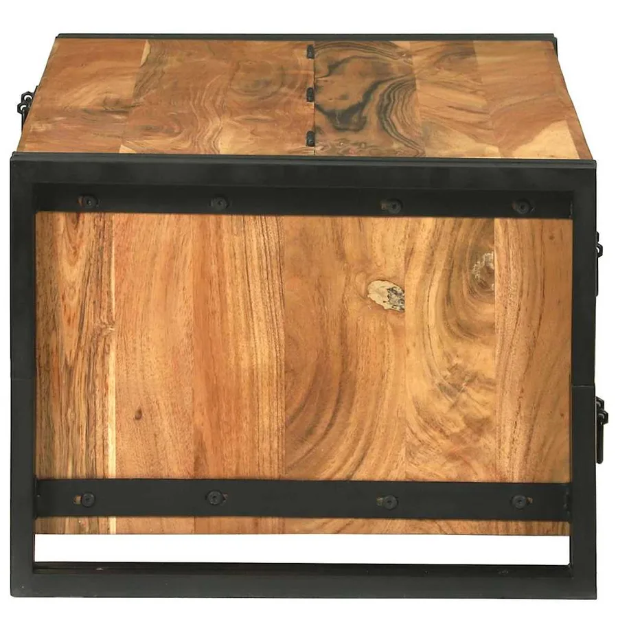 Table basse Marron 90 x 50 x 38 cm Bois d'Acacia Massif - 5