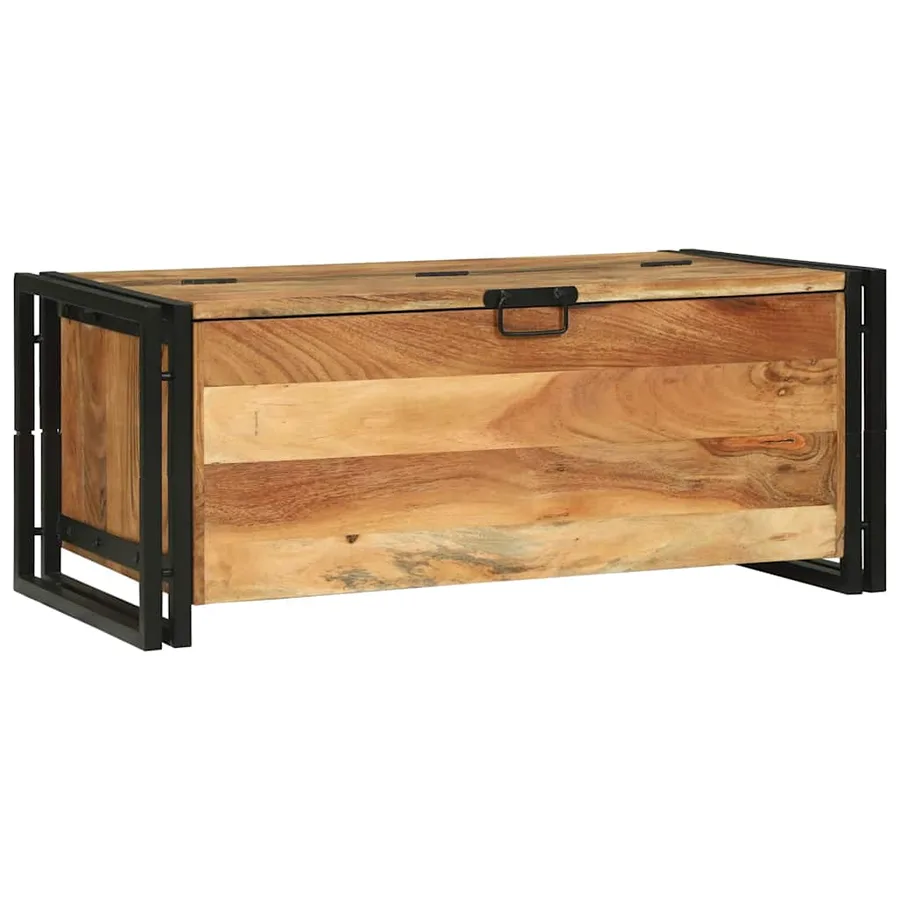 Table basse Marron 90 x 50 x 38 cm Bois d'Acacia Massif - 6