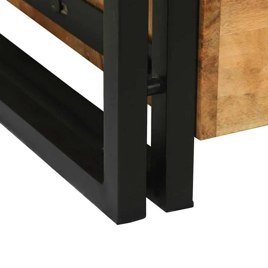 Table basse Marron 90 x 50 x 38 cm Bois d'Acacia Massif - 9