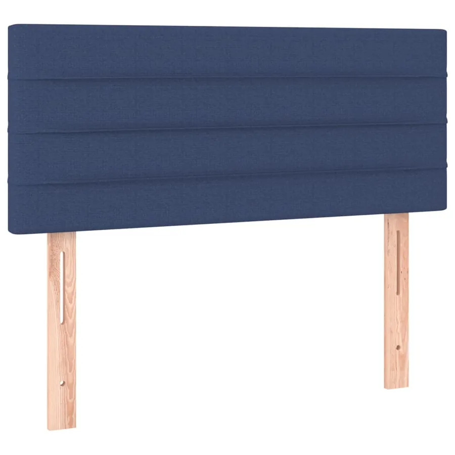 Sommier à lattes de lit avec matelas LED Bleu 100x200 cm Tissu - 7