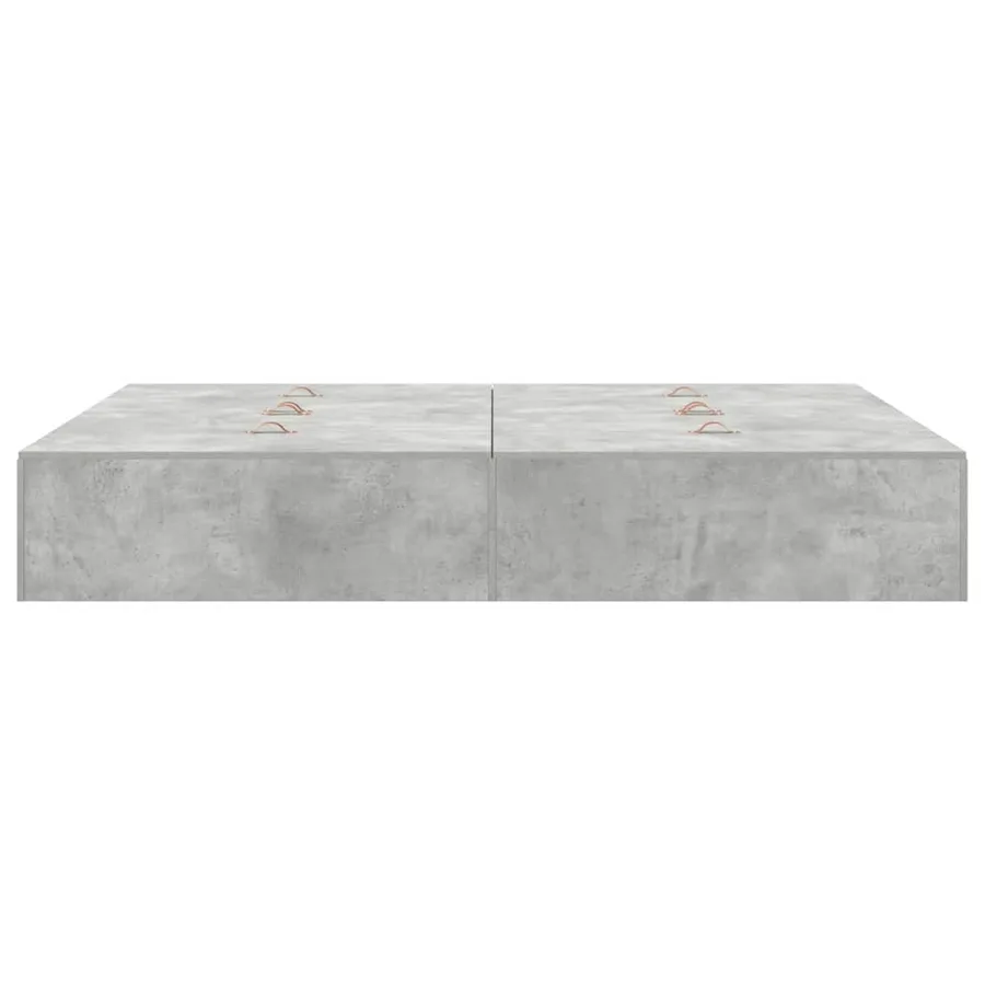 Cadre de lit avec rangement Gris béton 150 x 200 cm - 7
