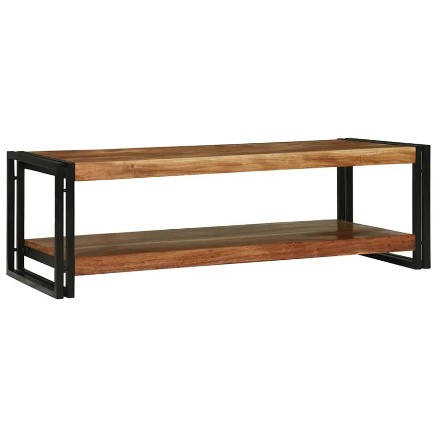 Table basse Marron 120 x 50 x 38 cm Bois d'Acacia Massif - 5