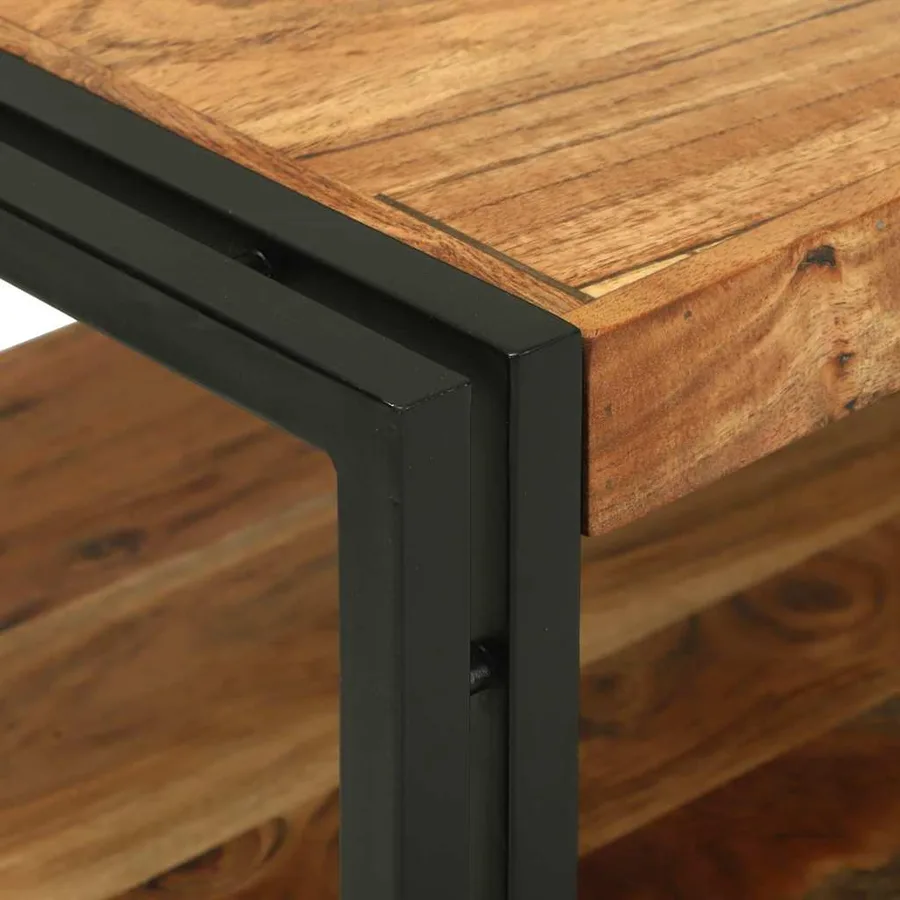 Table basse Marron 120 x 50 x 38 cm Bois d'Acacia Massif - 6