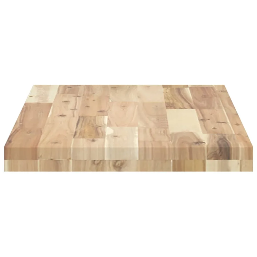 Dessus de meuble de salle de bain non traité bois d'acacia - 5