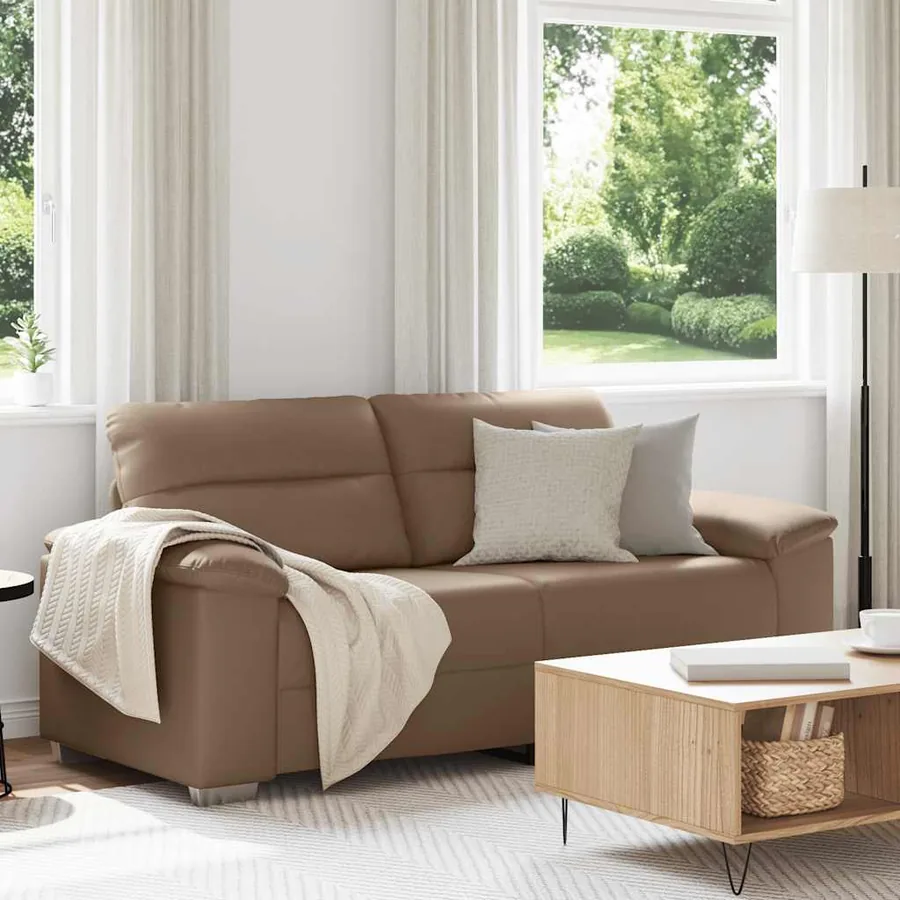 Canapé 2 places Cappuccino 180x81x84 cm Similicuir