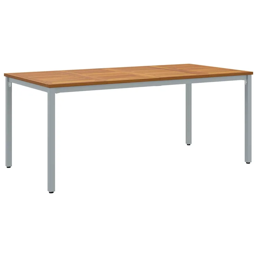 Table de jardin Naturel et gris 180 x 90 x 75 cm - 2