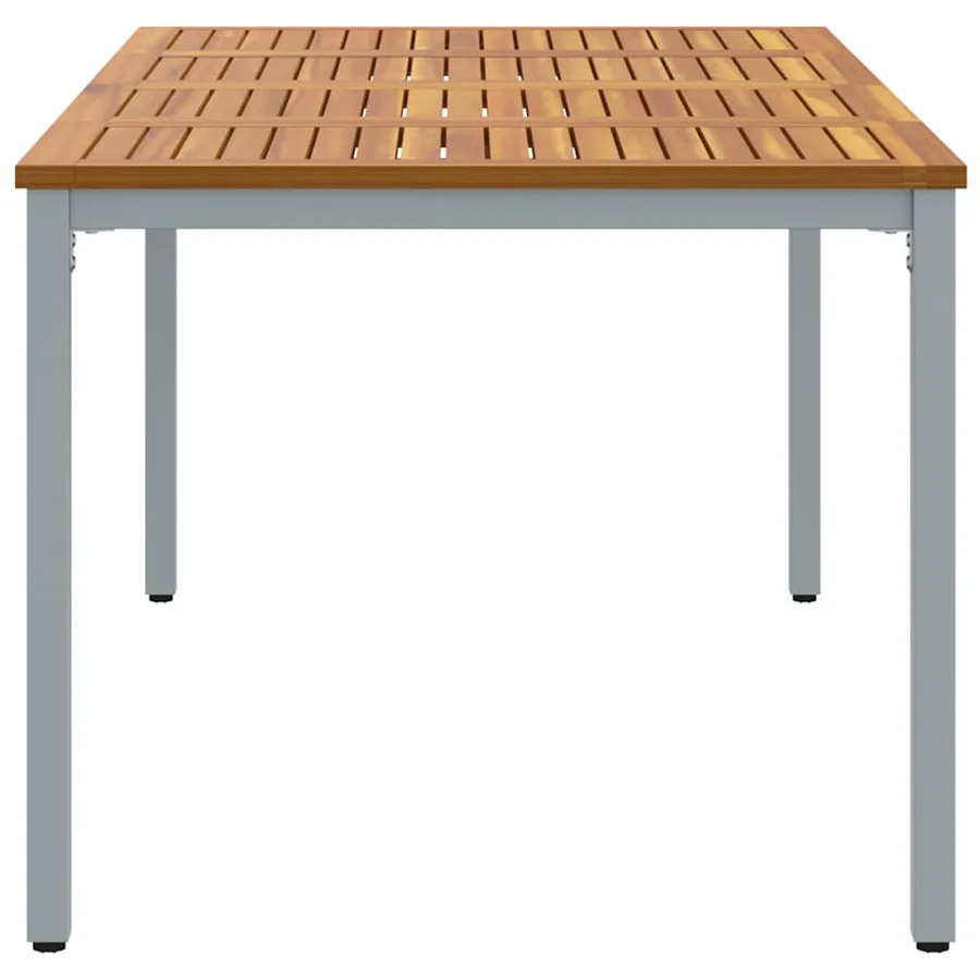 Table de jardin Naturel et gris 180 x 90 x 75 cm - 5