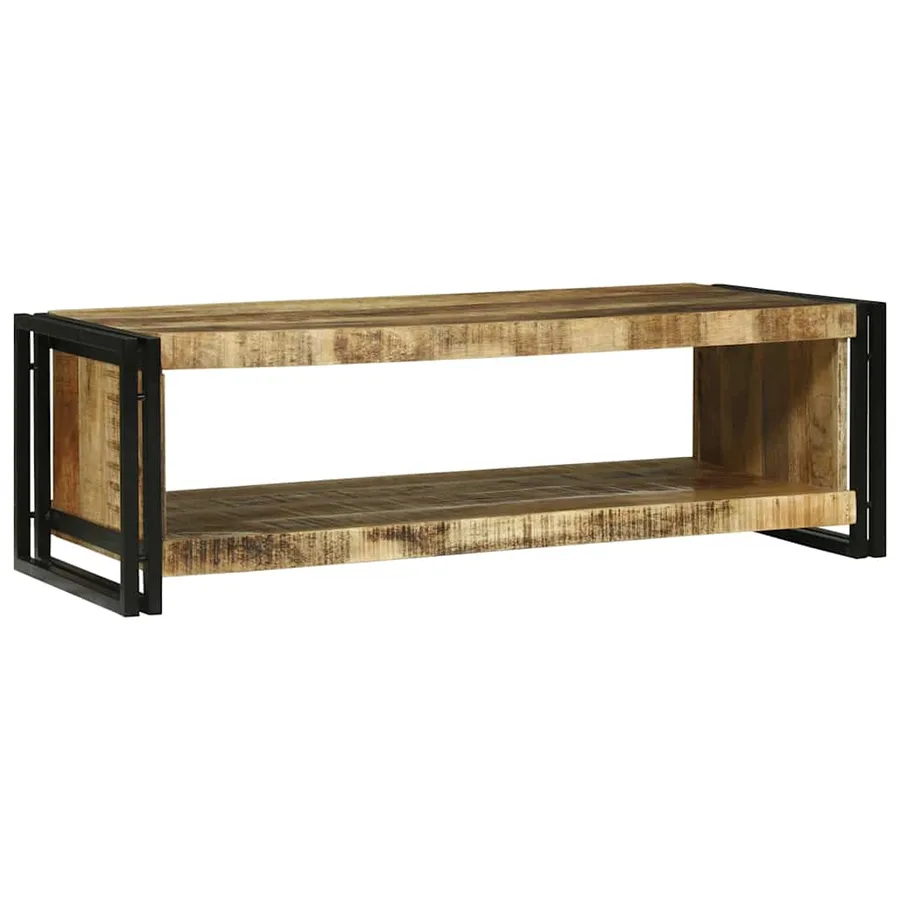 Table basse Marron 120 x 50 x 38 cm Bois de mangue massif - 6