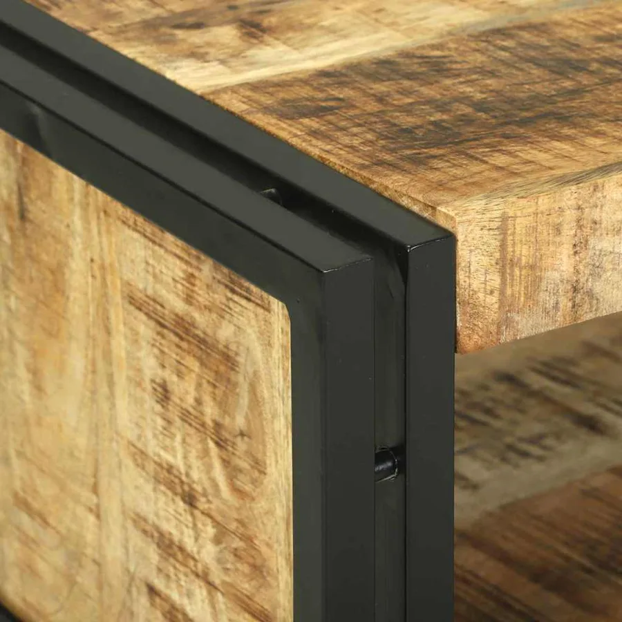Table basse Marron 120 x 50 x 38 cm Bois de mangue massif - 7
