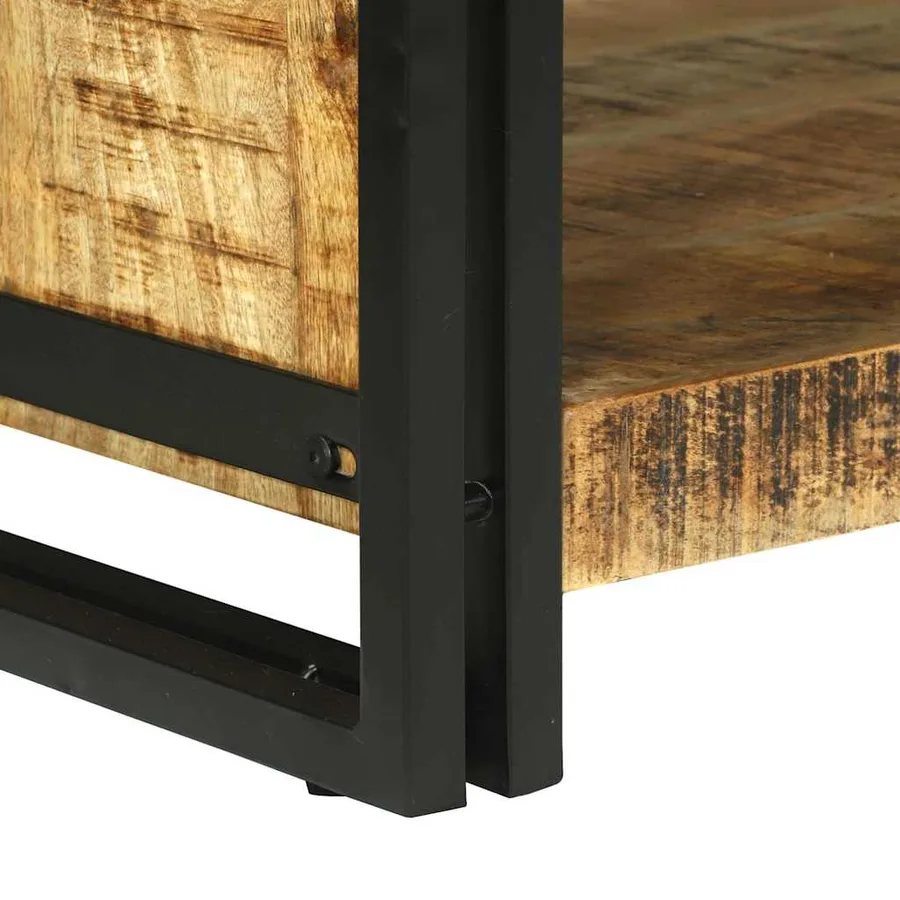 Table basse Marron 120 x 50 x 38 cm Bois de mangue massif - 8