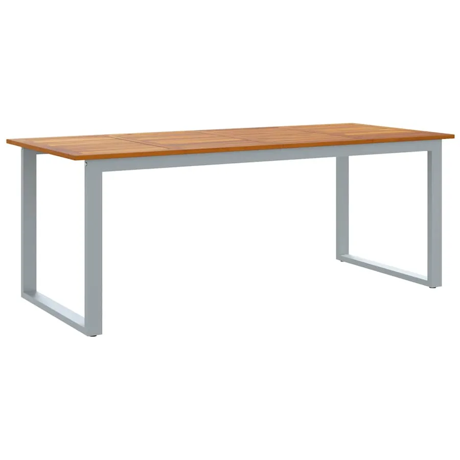 Ensemble de salle à manger pour jardin 7 pcs Gris - 5