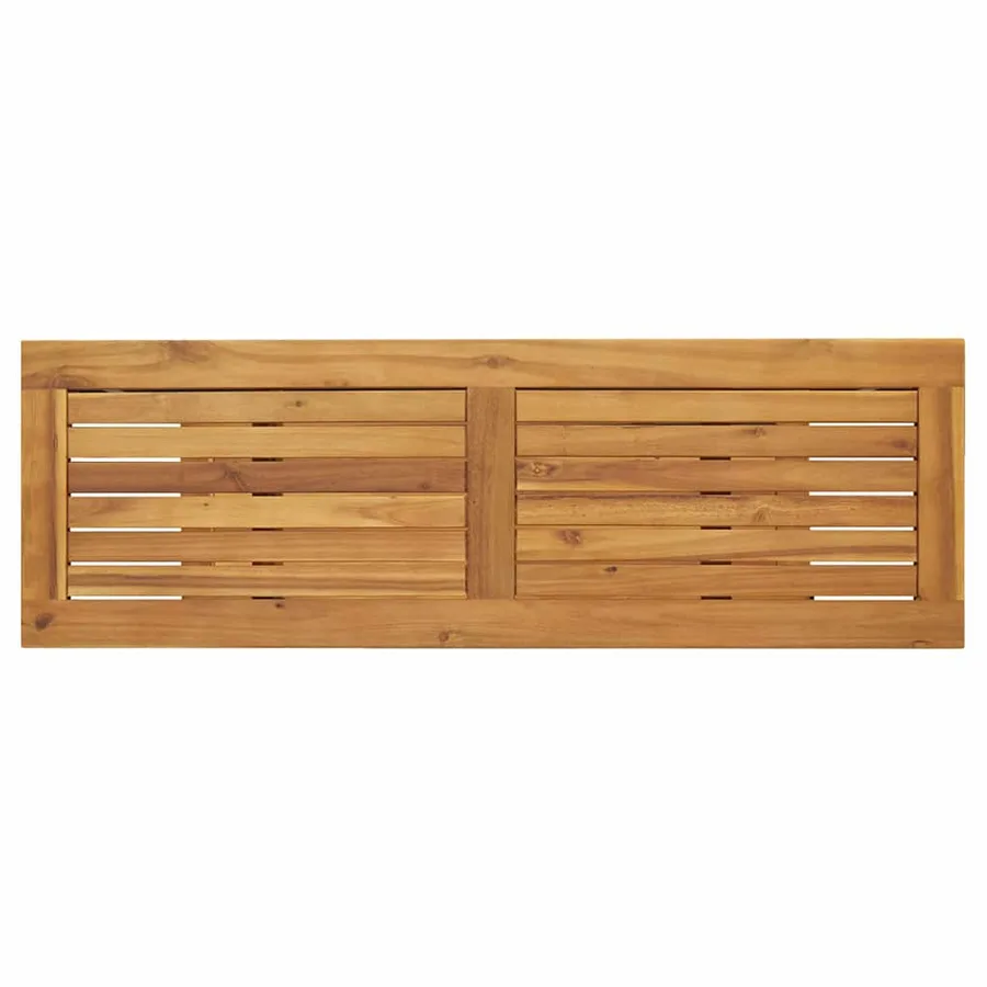 Table de jardin avec stockage Naturel et gris 110 x 35 x 75 cm - 7