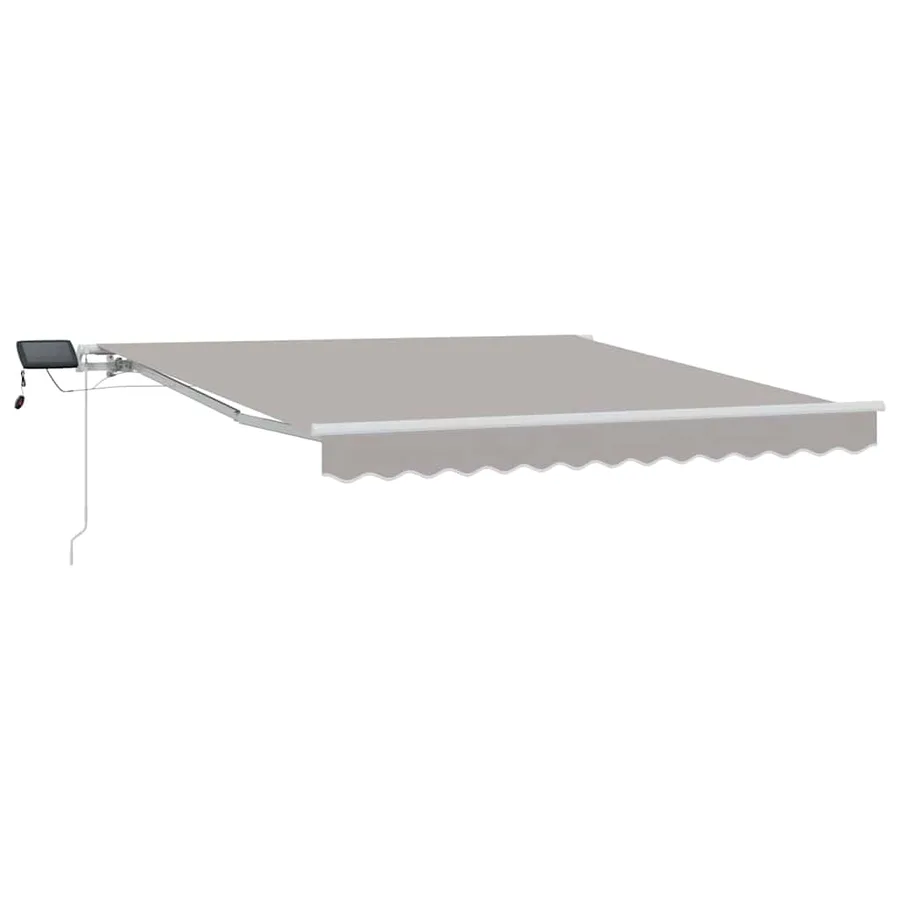 Auvent rétractable Gris clair 300 x 250 cm Tissu et Aluminium - 2