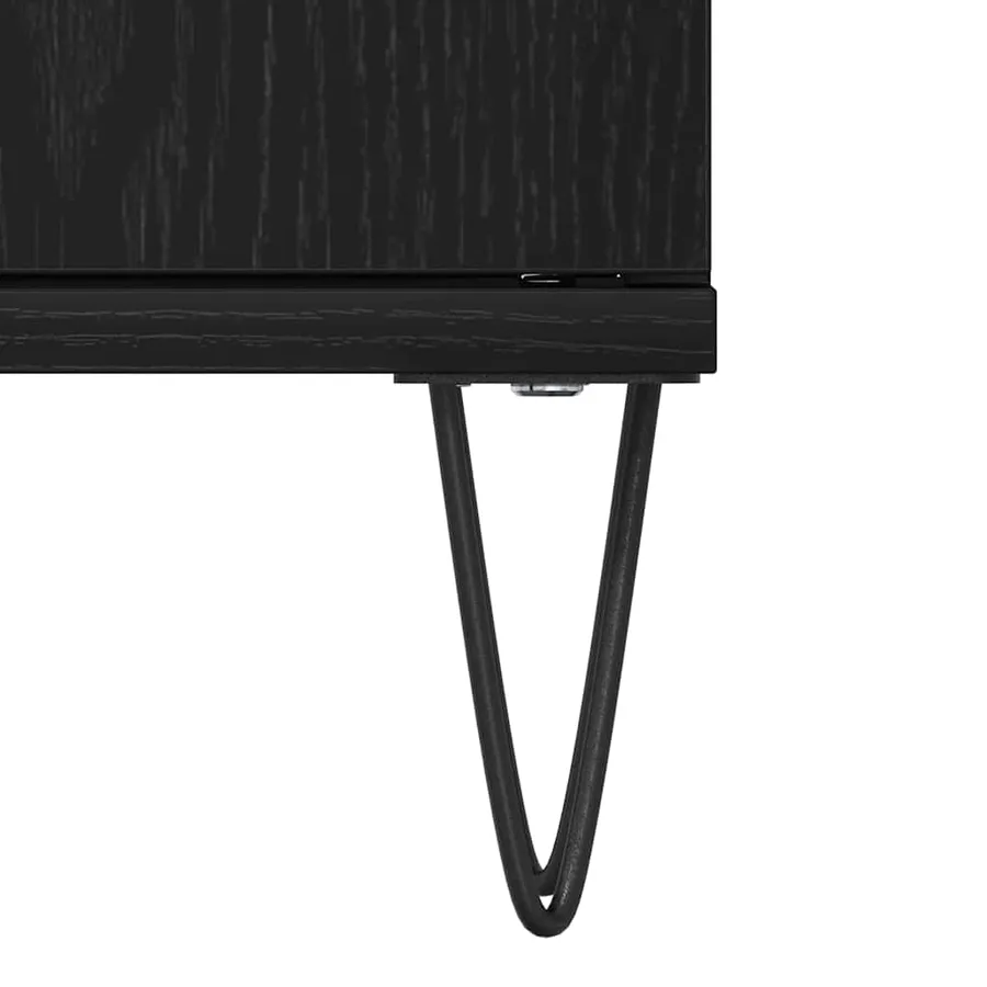 Meuble de Lavabo de Salle de Bain Chêne noir 80 x 33 x 60 cm - 12