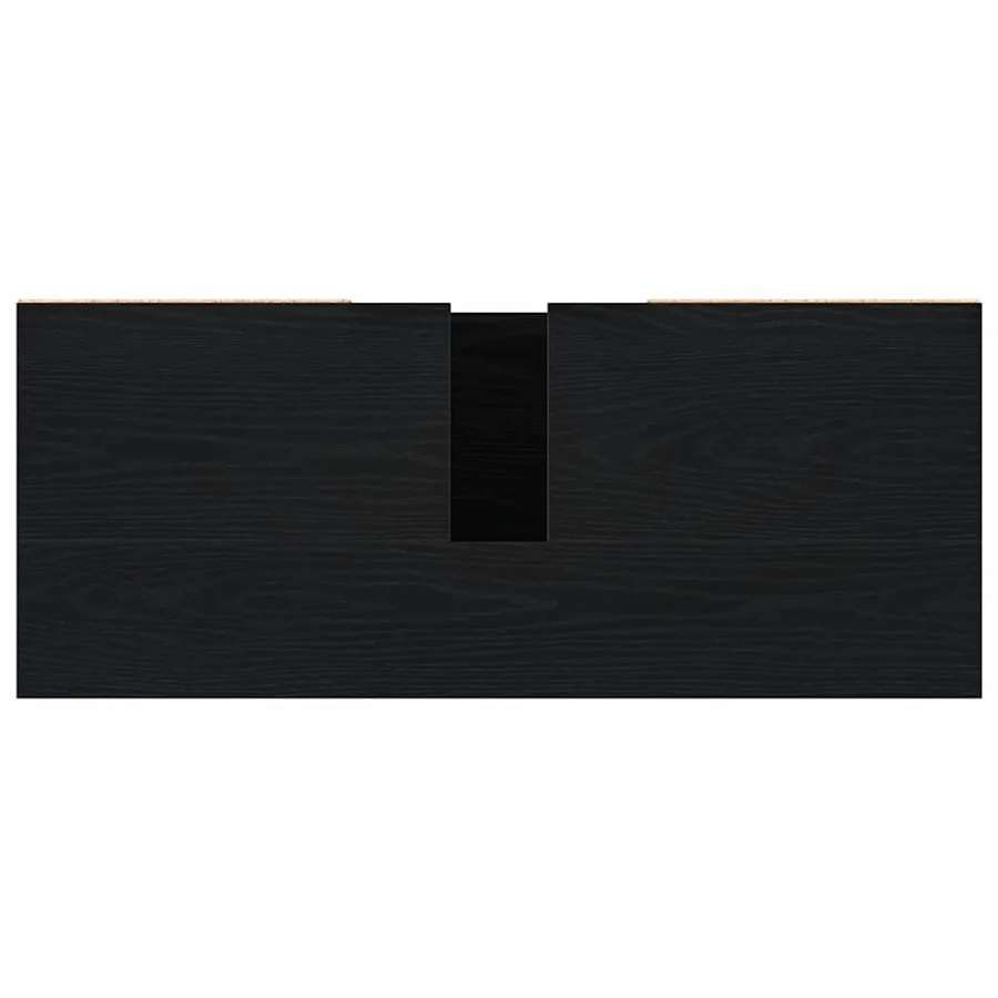 Meuble de Lavabo de Salle de Bain Chêne noir 80 x 33 x 60 cm - 9