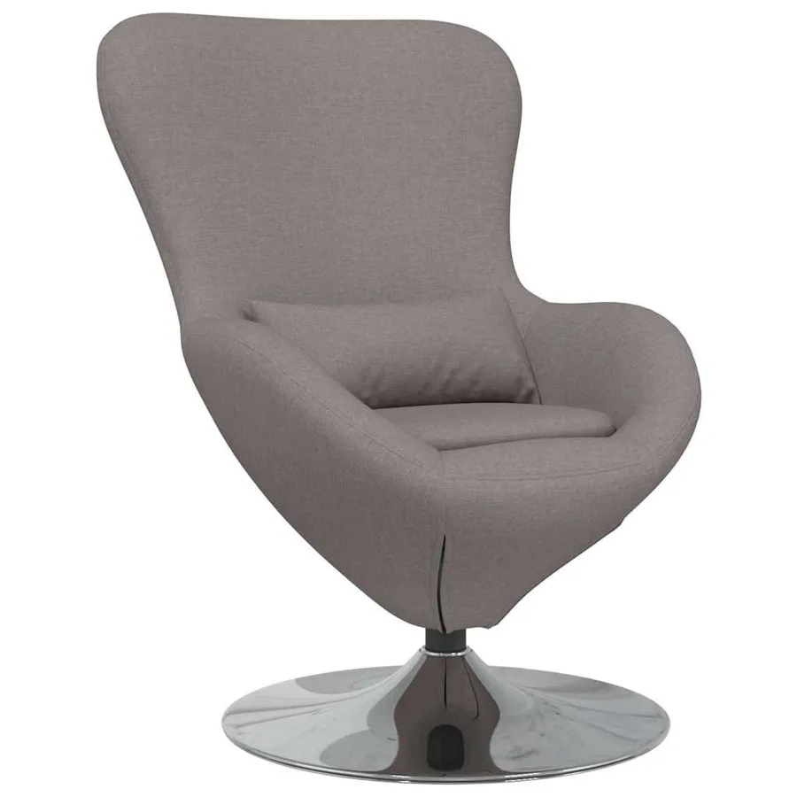 Fauteuil œuf Taupe 63 x 73 x 90 cm tissu - 2