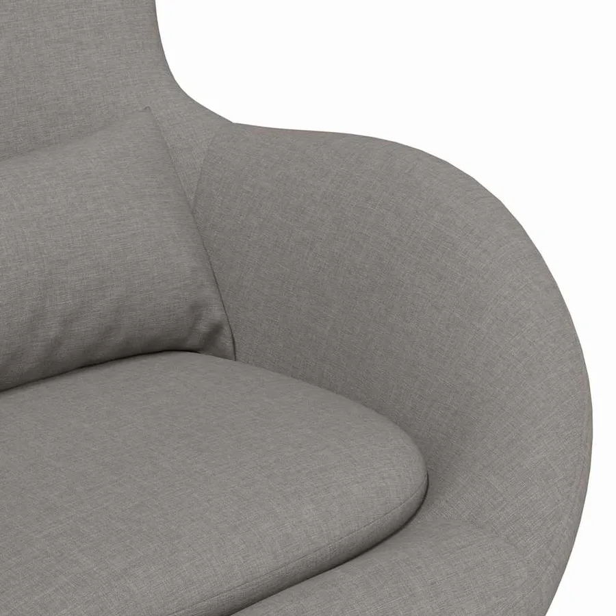 Fauteuil œuf Taupe 63 x 73 x 90 cm tissu - 7