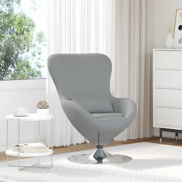 Fauteuil œuf Gris clair 63 x 73 x 90 cm tissu